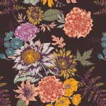 Art Gallery Fabrics - AGF Collection - Autumn Vibes - Floral Glow in Cocoa