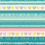 Art Gallery Fabrics - AGF Collection - Playing Pop - Clueless Hearts in Innocence