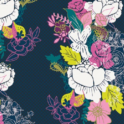 Art Gallery Fabrics - AGF Collection - Virtuosa - Flowerdrama in Notte