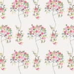 Art Gallery Fabrics - Cherie - Tree Fleur in Blanc