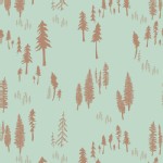 Art Gallery Fabrics - Hello Bear - Timberland in Dew