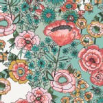 Art Gallery Fabrics - Knits - Wild Bloom - Flower Shower in Subtle