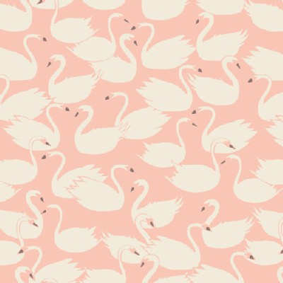 Art Gallery Fabrics - Knits - ORGANIC - Swanlings Bevy in Peach