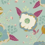 Art Gallery Fabrics - Knits - Garden Dreamer - Sprinkled Peonies in Serene
