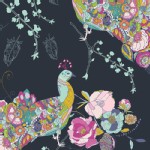 Art Gallery Fabrics - Petal and Plume - Peacock Waltz in Gala
