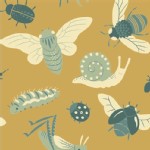 Birch Fabrics - Acorn Trail - KNIT - Bugs in Gold