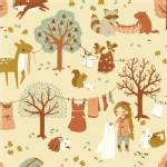 Birch Fabrics - Acorn Trail - Knit - Laundry Day in Cream