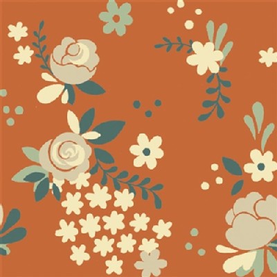 Birch Fabrics - Fort Firefly - Rose Garden in Coral
