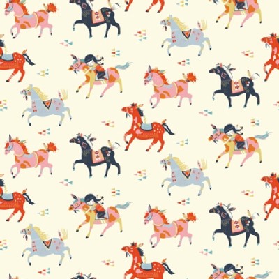 Birch Fabrics - Wildland - Knits - Wild Horses in Cream