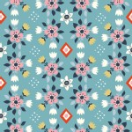Birch Fabrics - Wildland - Knits - Flowerbed in Blue