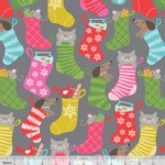 Blend Fabrics - Holiday - Even A Mouse - Stocking Stuffers in Grey