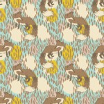 Blend Fabrics - Timber and Leaf - Playful Fox in Blue