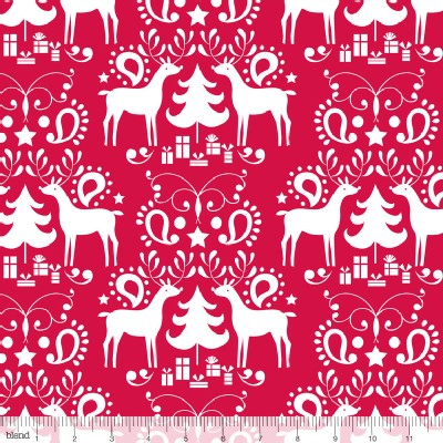 Blend Fabrics - Treelicious - Rudolph in Red