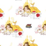 Camelot Fabrics - Disney Licensed - Beauty and the Beast - Book in Yellow