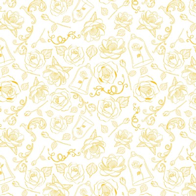 Camelot Fabrics - Disney Licensed - Beauty and the Beast - The Rose  in Yellow