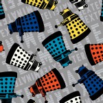 Character Prints - Dr Who - Dalek Toss in Gray Multi