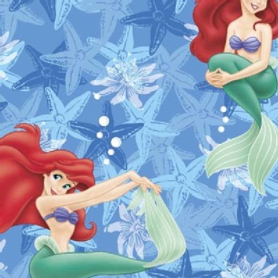 Character Prints - Little Mermaid - Disney Little Mermaid Starfish All Over in Blue