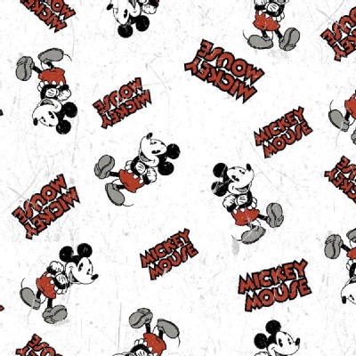 Character Prints - Mickey - Disney Mickey Comic Character Toss in Multi