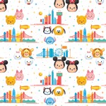 Character Prints - Mickey - Tsum Tsum Travel in White