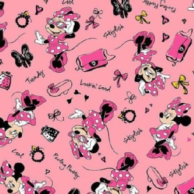 Character Prints - Mickey - Minnie Fashionista Toss in Pink