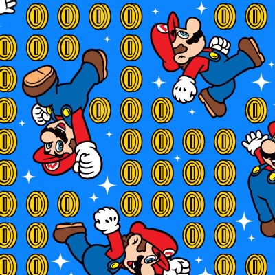 Character Prints - Nintendo - Super Mario Coins in Blue
