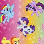 Character Prints - Other Characters - MLP Ombre Toss Brushed Back Satin in Ombre