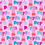Character Prints - Other Characters - Peppa Pig Words in Pink