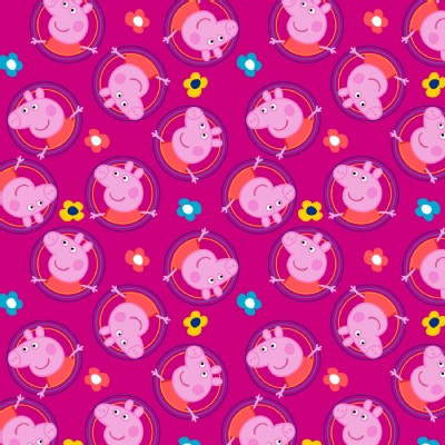 Character Prints - Other Characters - Peppa Pig Badges in Fushia