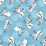 Character Prints - Princess - Frozen Olaf Snowflakes in Blue
