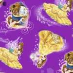 Character Prints - Princess - Beauty Beast Character Toss in Purple