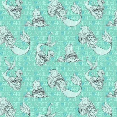 Character Prints - Princess - KNIT - Ariel in Teal