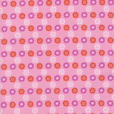 Cotton And Steel - Mustang - Flower Icons in Pink