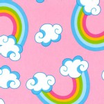 David Textiles - Fantasy World - Rainbow in Pink