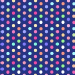 Lakehouse Drygoods - Pam Kitty Picnic - Colorful Dots in Navy