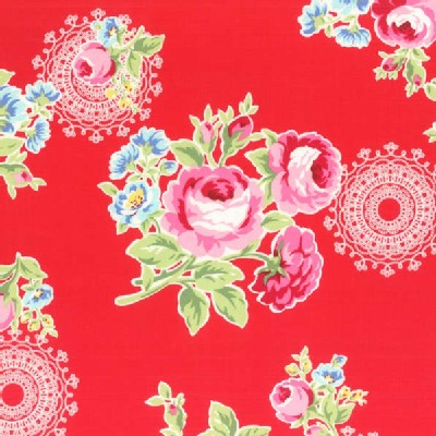 Lecien - Flower Sugar 2014 Fall - Main Floral Bouquet in Red