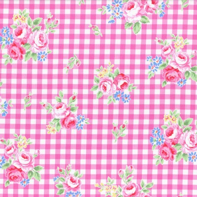 Lecien - Flower Sugar 2015 Fall - Floral Checkers in Pink