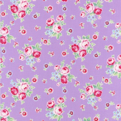 Lecien - Flower Sugar Rose Kiss - Floral Toss in Violet