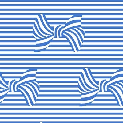 Michael Miller Fabrics - At the Seashore - Bows and Stripes in Sailor Blue