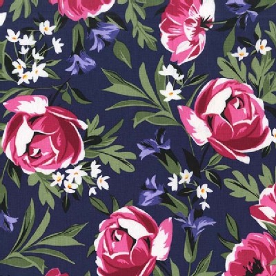 Michael Miller Fabrics - Bed of Roses - Roses in Sapphire