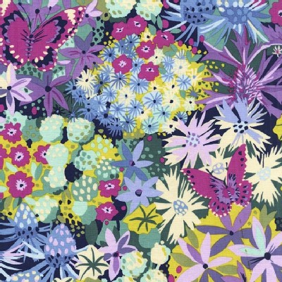 Michael Miller Fabrics - Florals - Seaside Garden in Navy