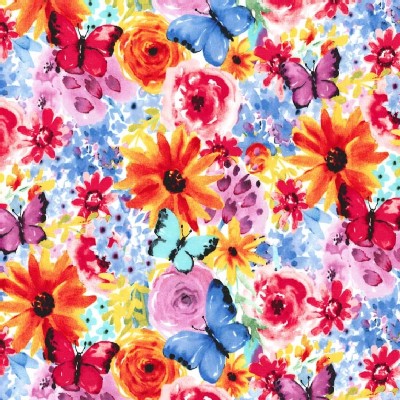 Michael Miller Fabrics - Florals - Garden Party - Big Bang Blooms in Multi