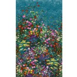 Michael Miller Fabrics - Florals - Eat Sleep Garden - Bower of Flowers in Teal