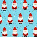 Michael Miller Fabrics - Holiday - Candy Claus in Aqua