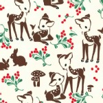 Michael Miller Fabrics - Holiday - Fawn Memories in Cream