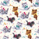 Michael Miller Fabrics - Kids - Kitties in Cream