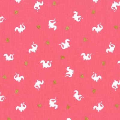 Michael Miller Fabrics - Magic - Baby Dragon in Pink