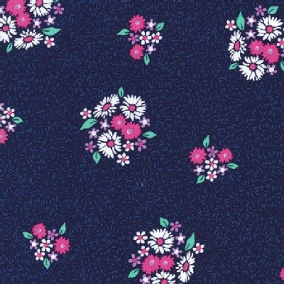 Michael Miller Fabrics - Swan Lake - Bitty Bouquet in Midnight