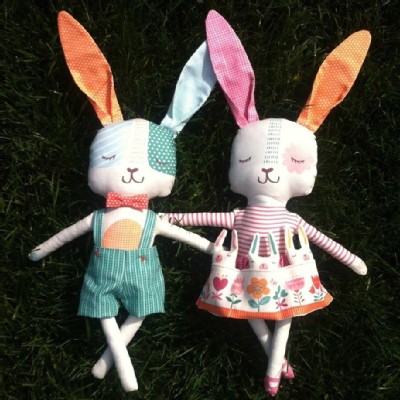 Moda Fabrics - Kids - Spring Bunny Fun Panel in Multi