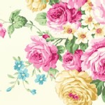 Quilt Gate - RuRu Bouquet - Tea Party - Main Floral in White