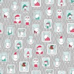 Quilting Treasures - Holiday - Mingle and Jingle - Santa Crew in Gray